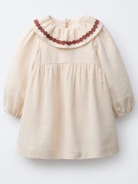 NWT ZARA floral embroidered floral long sleeve dress